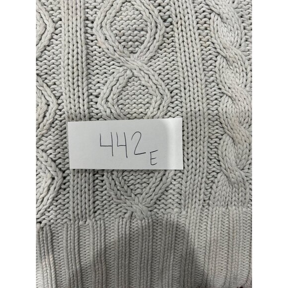 Ann Taylor Cable Knit Sweater Mockneck Anchor Emblem - Picture 6 of 7